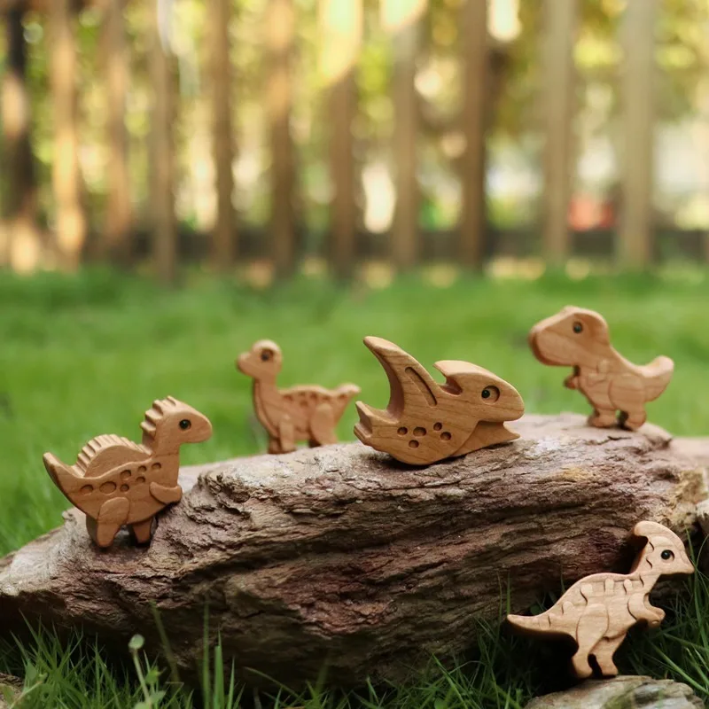 Dinosaur solid wood handle boys and girls wardrobe door drawer handle hook