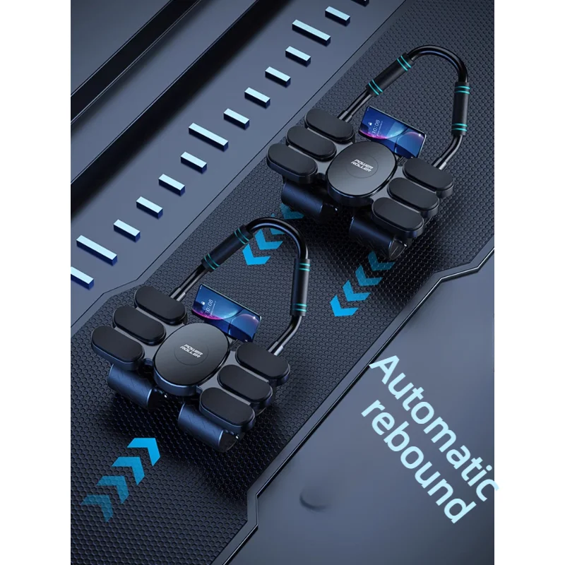 Automatic Rebound 4‑Wheel Abdominal Roller Elbow Support Ab Roller Home Fitness Equipment for Men Women Core Training