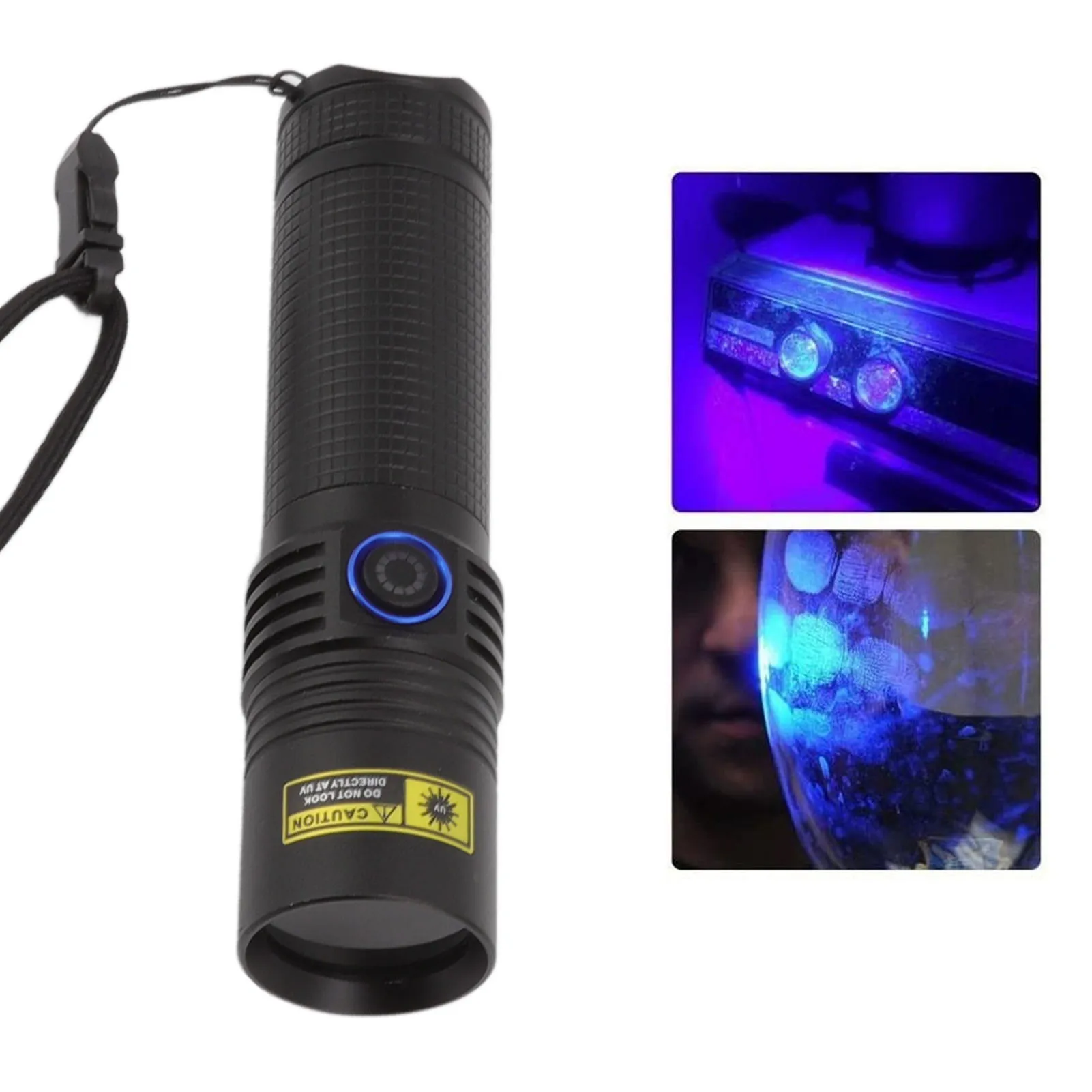 ZK50 Black Light UV 365nm Flashlight Professional Blacklight LED Handheld Torch for Urine Pet Resin Curing Gas Leakage Detection