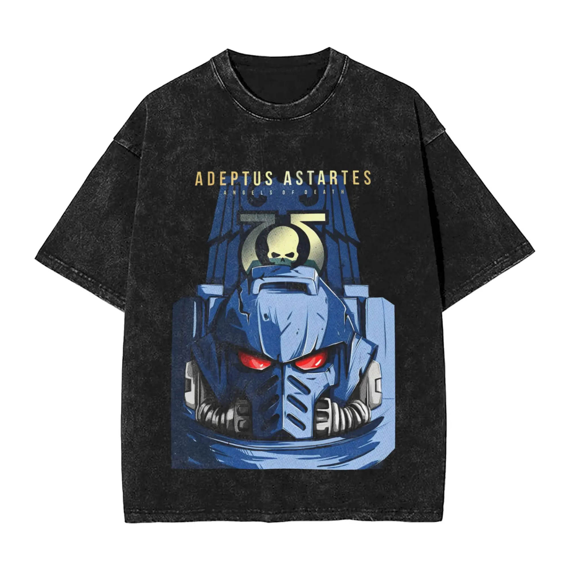 Adeptus Astartes W-Warhammer 40k  Washed T Shirt Retro Harajuku Men Women  Loose T-Shirts Cotton