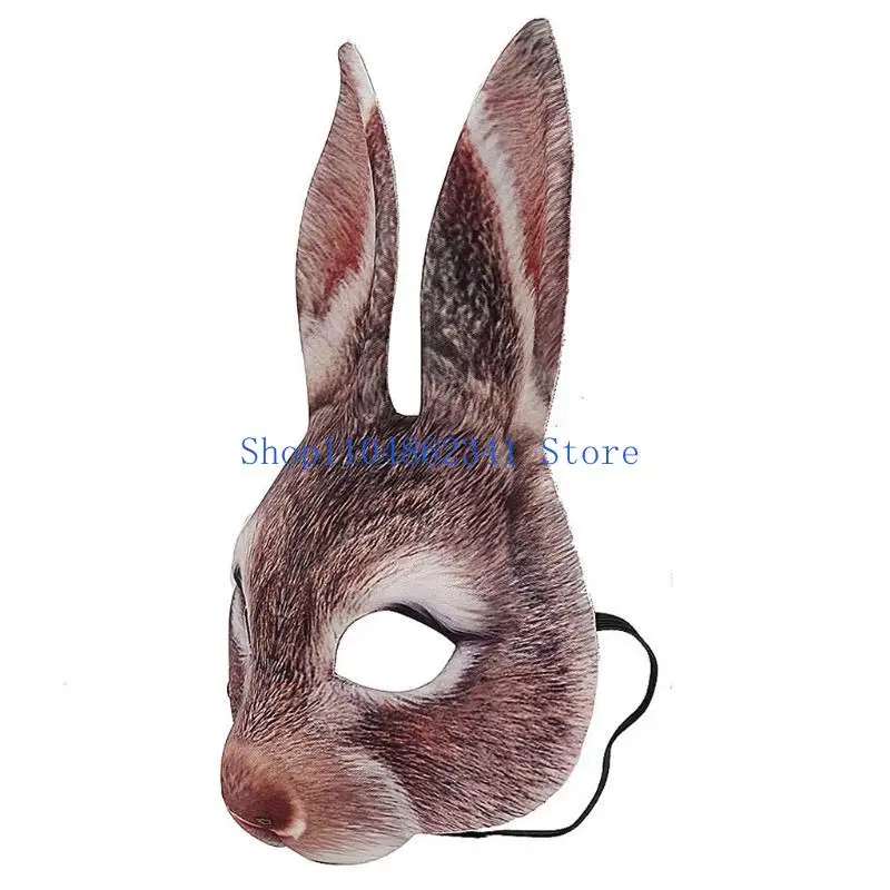 5asd Bunny Mask for Masquerade Ball Party Halloween Animal Cosplay Bunny Masks Easter Bunny Mask Half Face Mask Costume
