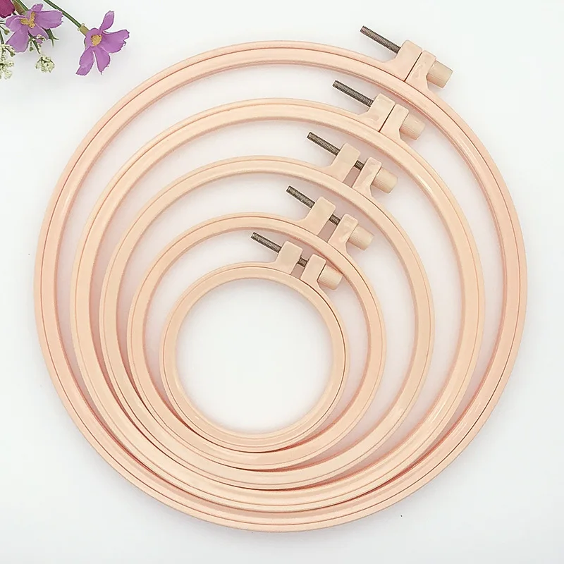 20cm Circle Embroidery Hoops Frame Set Round Embroidery Hoop Rings For Diy Art Cross Stitch Needle Craft Tool Punch Needle Kit