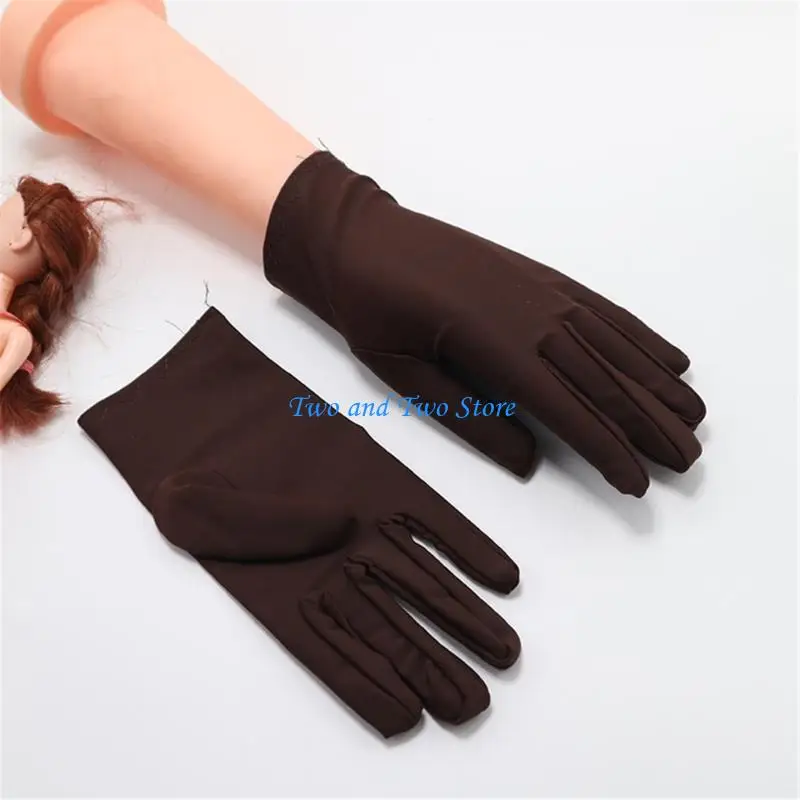 HX6F 2pcs Comfortable Spandex Gloves Outdoor Activity Gloves Bike Ride Gloves