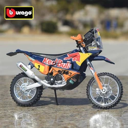 Bburago-modelo de motocicleta de carreras de aleación de TORO ROJO, escala 1:18, 2019, KTM 450, Rally 1, pista de Metal fundido a presión, juguete para niños, regalo