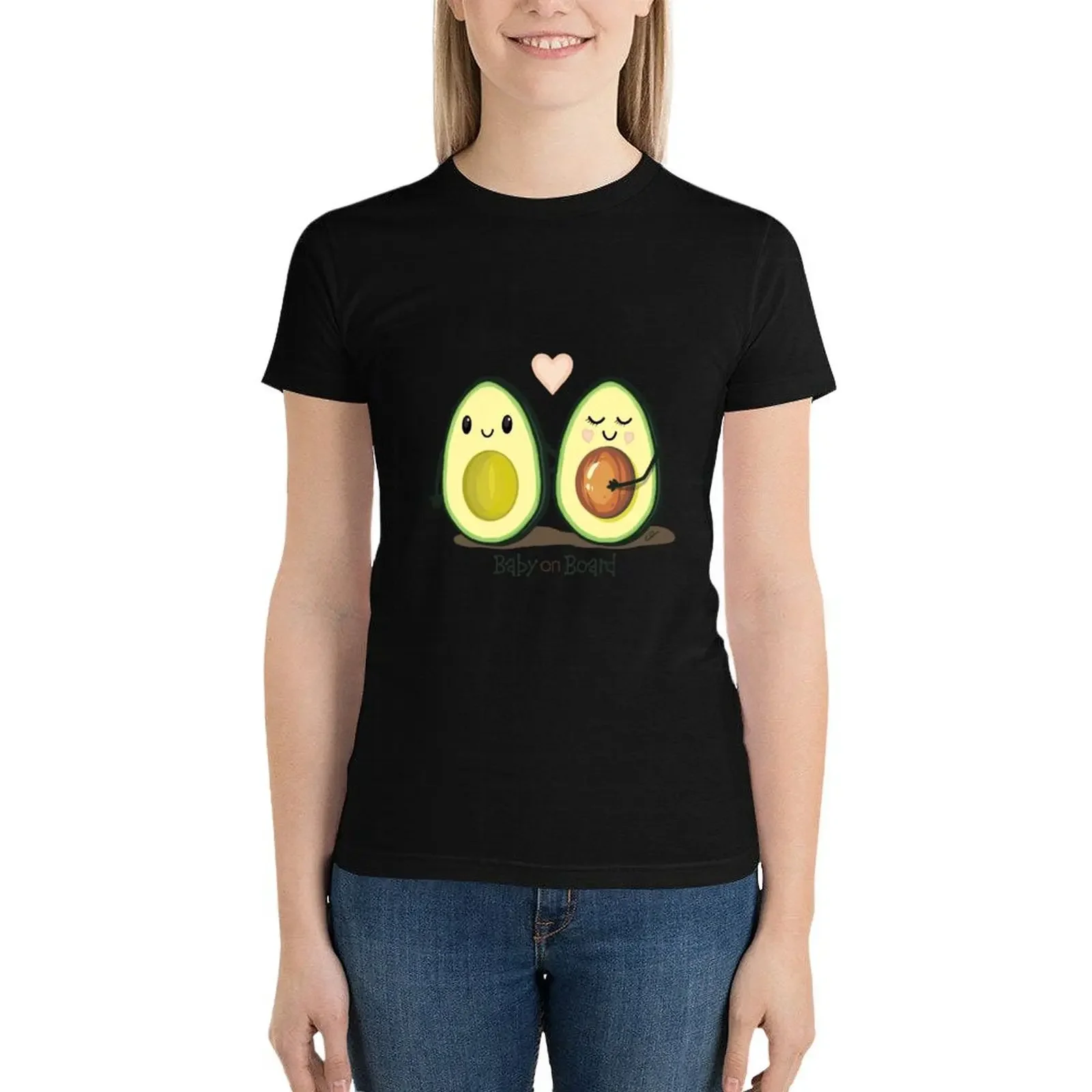 Baby an Bord Avocado Paar T-Shirt lustige Tier druck Shirt für Mädchen T-Shirt Kleid für Frauen lang