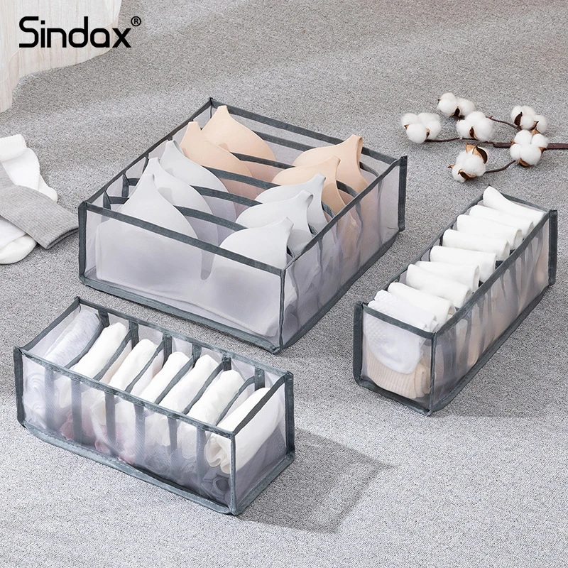 

Folding Underwear Storage Box Closet Organizers for Clothes Washable Organizer Socks and Bras Divider Boxes Drawer Organizer