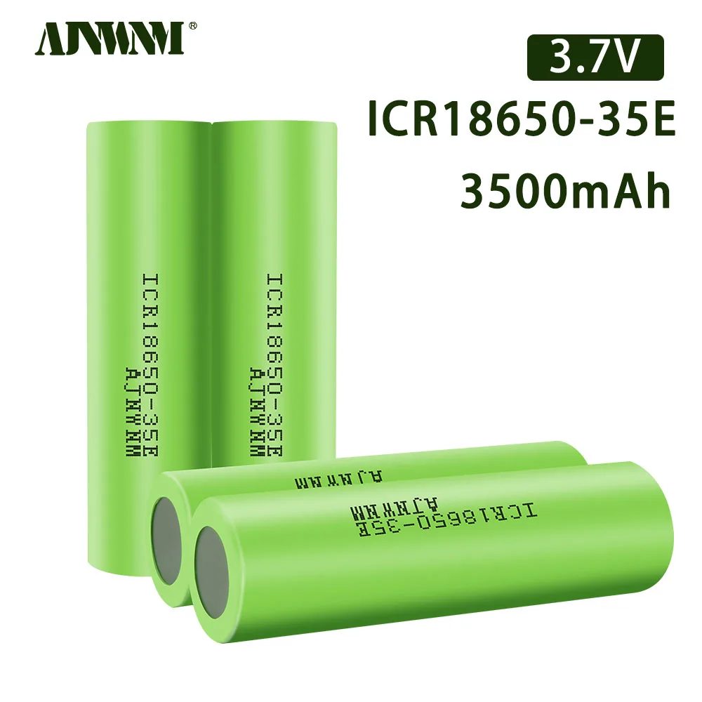 

AJNWNM 100% Original For 18650 3500mAh 15A discharge ICR18650 35E 18650 battery Li-ion 3.7v rechargable Battery