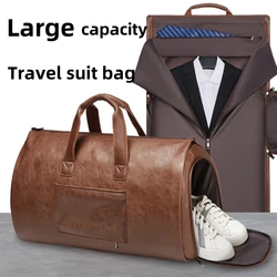 Bolsa de traje de viaje impermeable para hombres, almacenamiento de traje de viaje de negocios, bolsa de equipaje Formal de gran capacidad