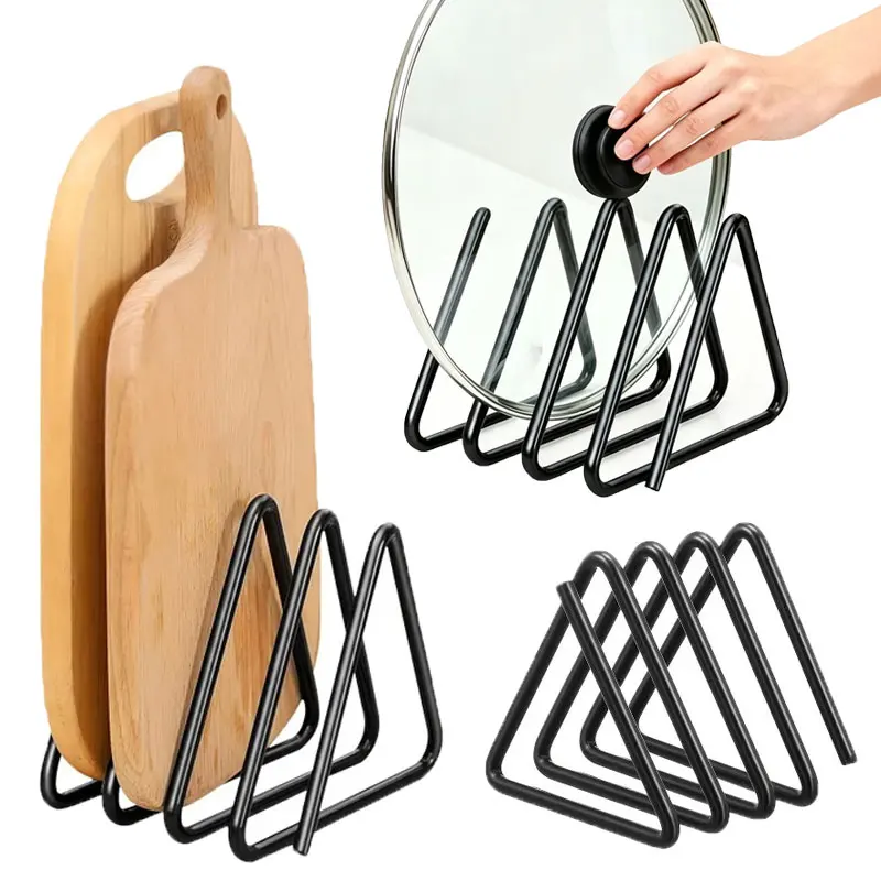 Metal Cutting Board Stand Kitchen Storage Rack for Cutting Boards Kitchen Storage Organizer Stand for Cutting Boards for Easy
