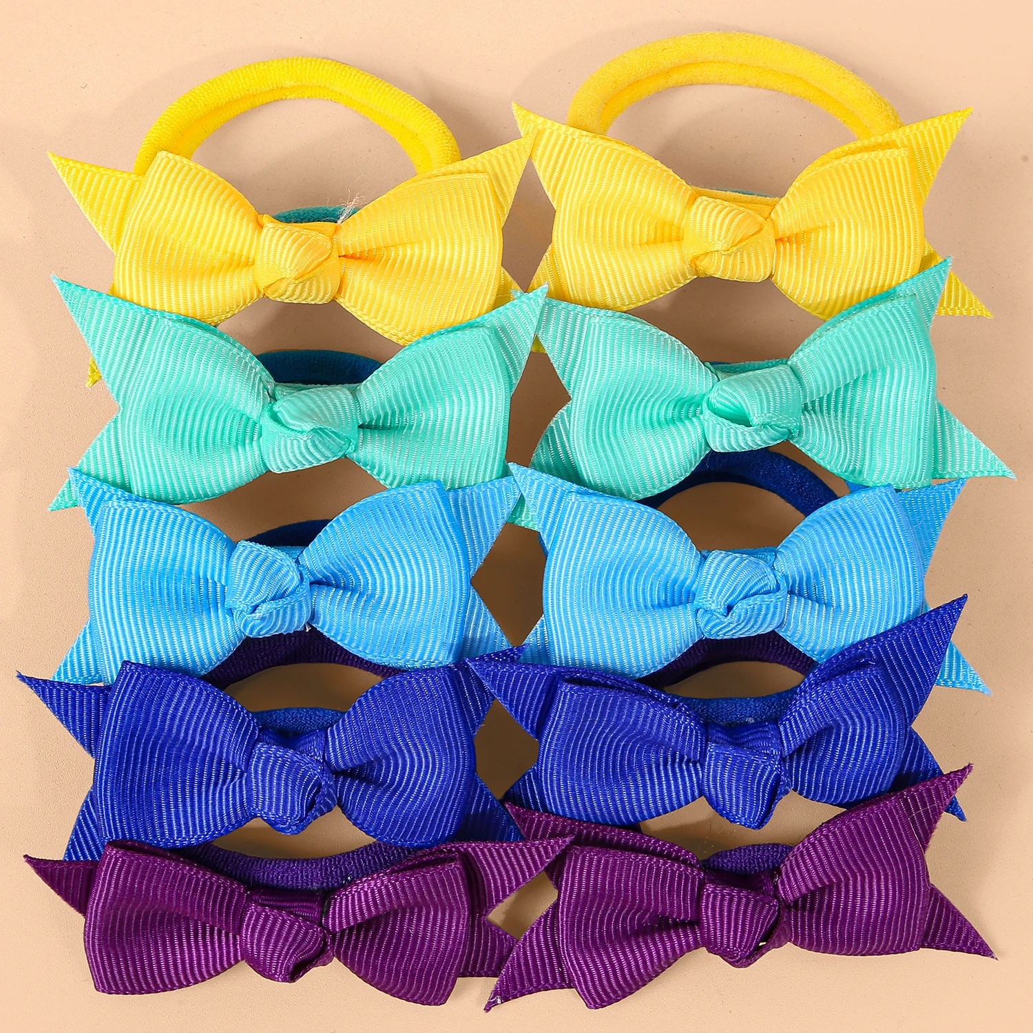 10/40 stücke Band Schwalbenschwanz Bogen Haar Seil Für Mädchen Nette Elastische Nylon Haar Krawatten Für Kinder Frauen Pferdeschwanz Täglichen haar Zubehör – Detail 3