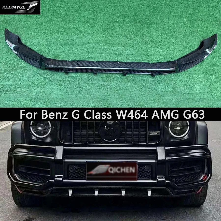 For Mercedes Benz G Class W464 AMG G63 Carbon Fiber Front lip Car Bumper Diffuser Front Chin Spoiler Car Accessori Body Kit