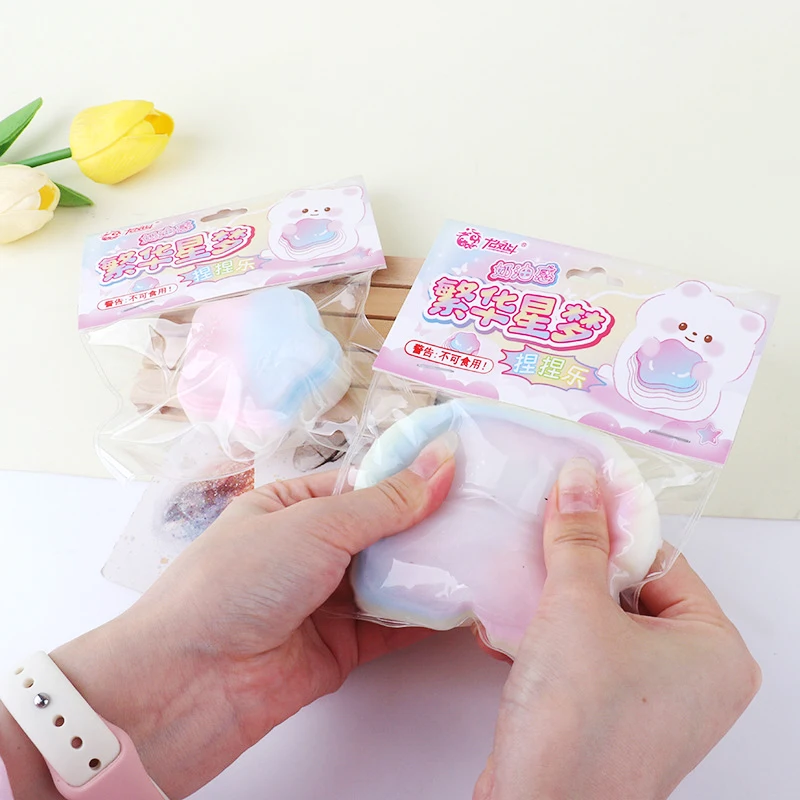 Spaß Farbverlauf Cartoon Squeeze Stern Spielzeug Nette Klebrige Abreact Stress Relief Kneifen Erwachsene Kinder Weiche Relief Entspannen Spielzeug Geschenk