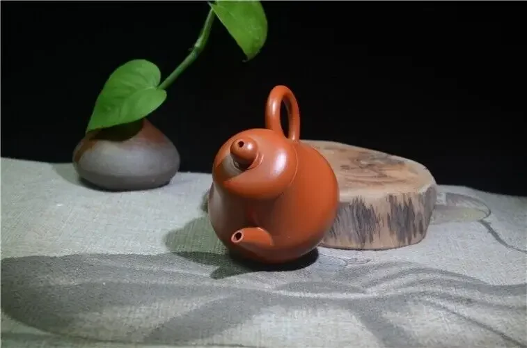 Sold At A Big Loss 90ml Tea Pot Chaozhou Zisha Zhu Clay Pot Marked Pear Shaped