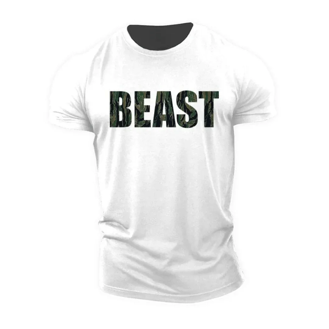 

BEAST Fit Графический принт Летние элитные брендовые хлопковые мужские и женские футболки с короткими рукавами Уличная модная трендовая одежда