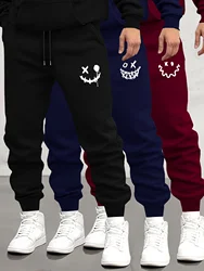 Autumn/Winter Men's Sweatpants Monster Smile Printed Lace-up Sweatpants Men Casual Pants for Daily Wear with Jogging Pants S-3XL