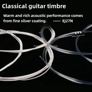BATHING THE SILVER WRENGE GUITAR CORDS, Nylon Nucleus, Claro, Student Trebles, Normal Tension, Classic, Nylon, EJ27N 10 main sales guitar rope nylon - №5