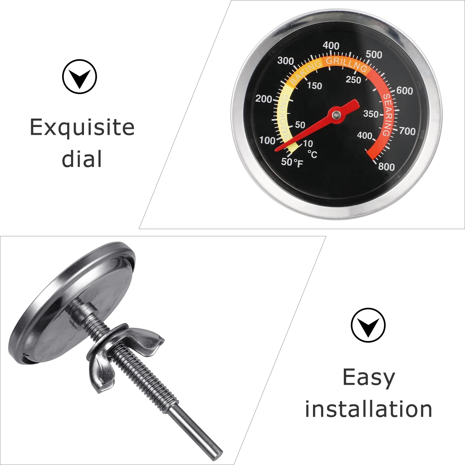 

Oven Thermometer Food Kitchen Bbq Roasting Grilling Turkey Cooking High Accuracy Heat Resistant Safety Material