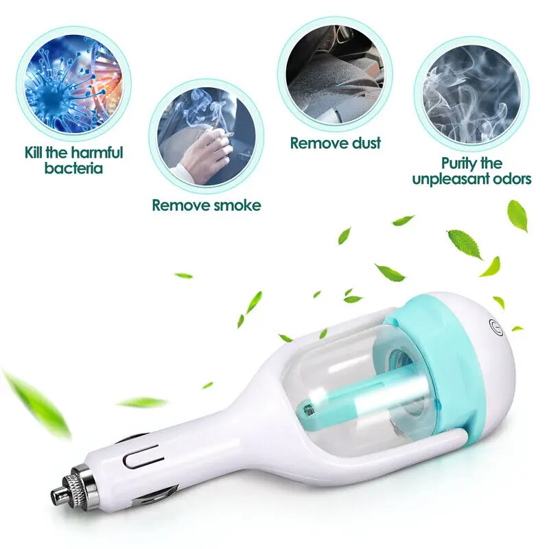 Mini Car Air Humidifier Diffuser Essential Oil Ultrasonic Aroma Mist Purifier