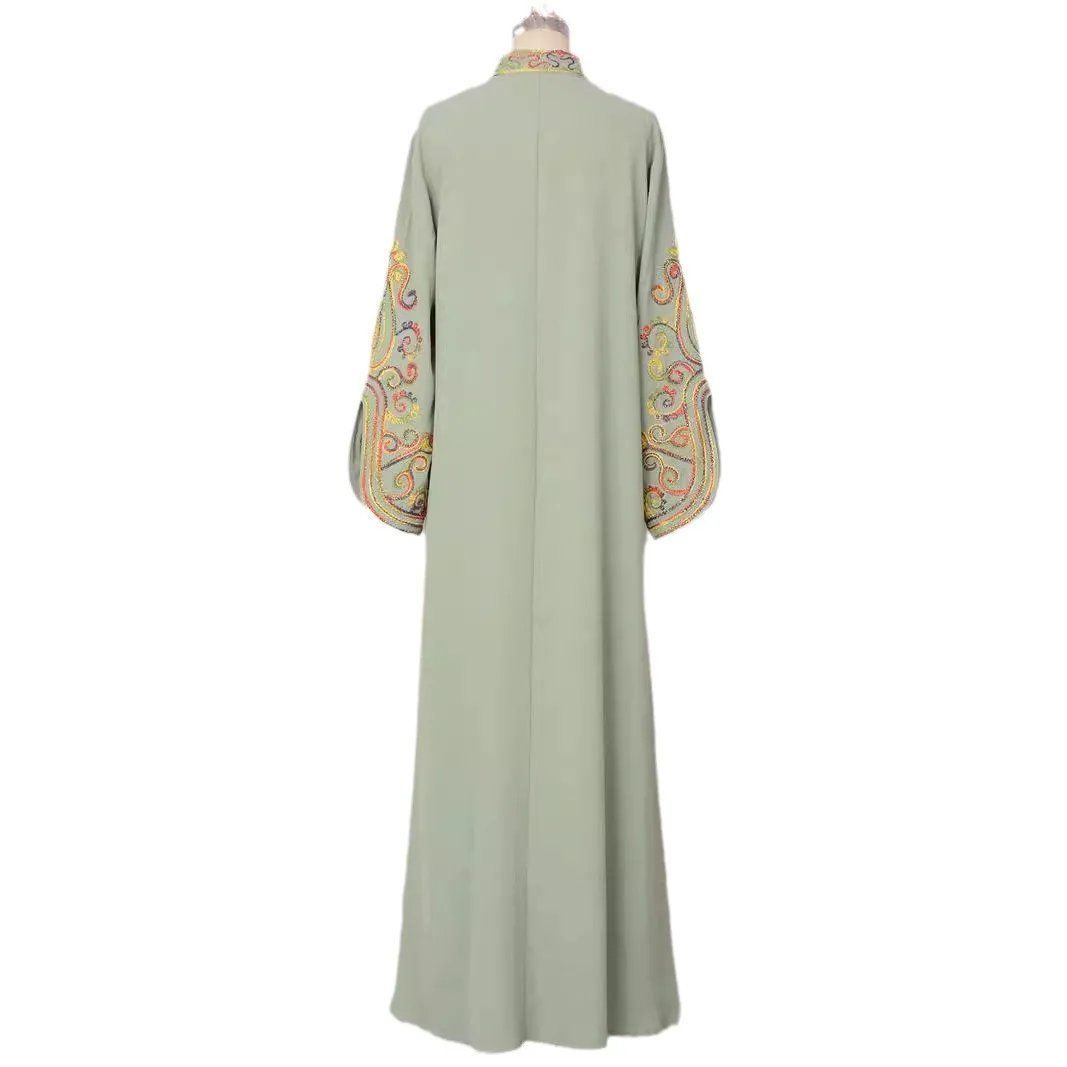 Eid Muslim Abaya for Women Embroidery Dresses Jalabiya Ramadan Arab Long Robe Dubai Abayas Kaftan Islam Party Vestidos Morocco