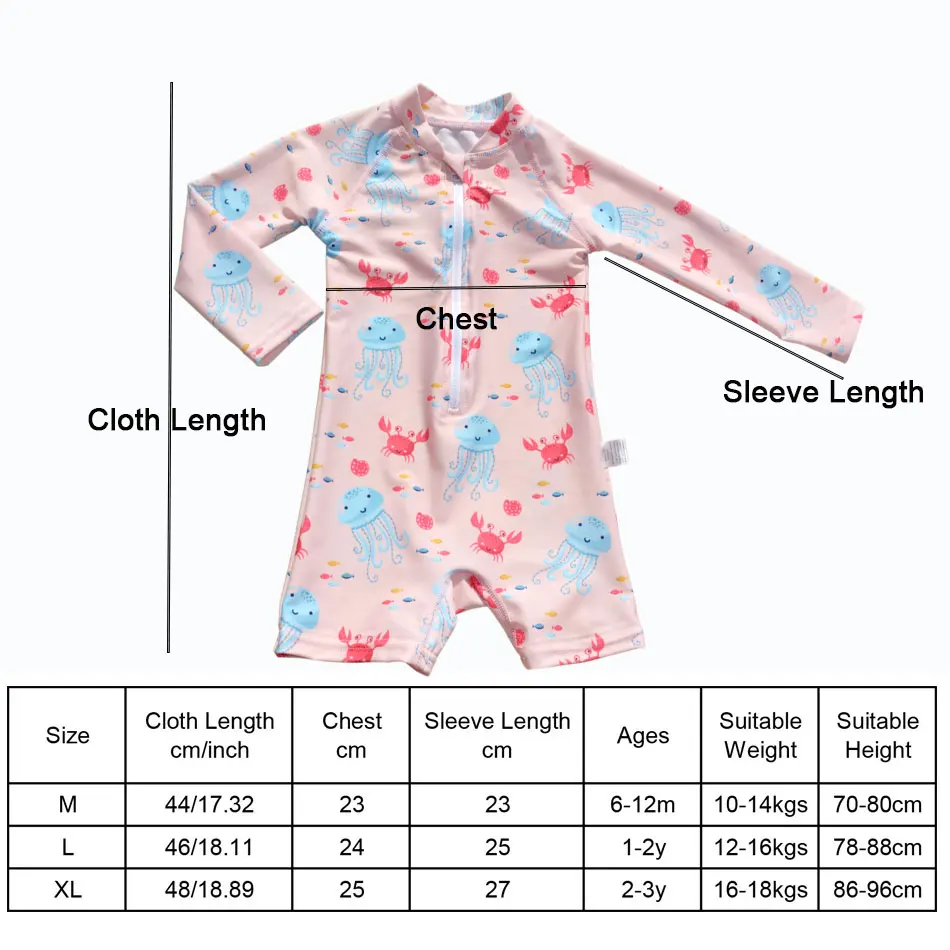 Eezkoala Infant One Piece Swimsuit Sunscreen Quick-Dry Baby Surfing Suit for Boys Girls Swimwear Toddler Children's Bathing Suit