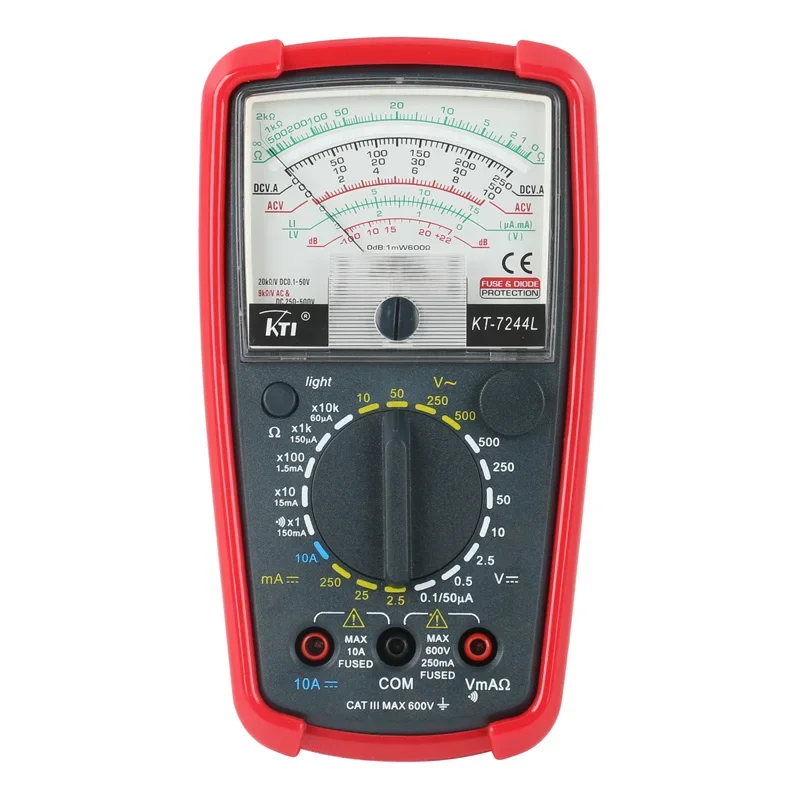 KT8260L1000V Pointer Voltmeter KT7244L Precision 500V Electrician Multimeter 10A  Ammeter 20mO Resistance Meter