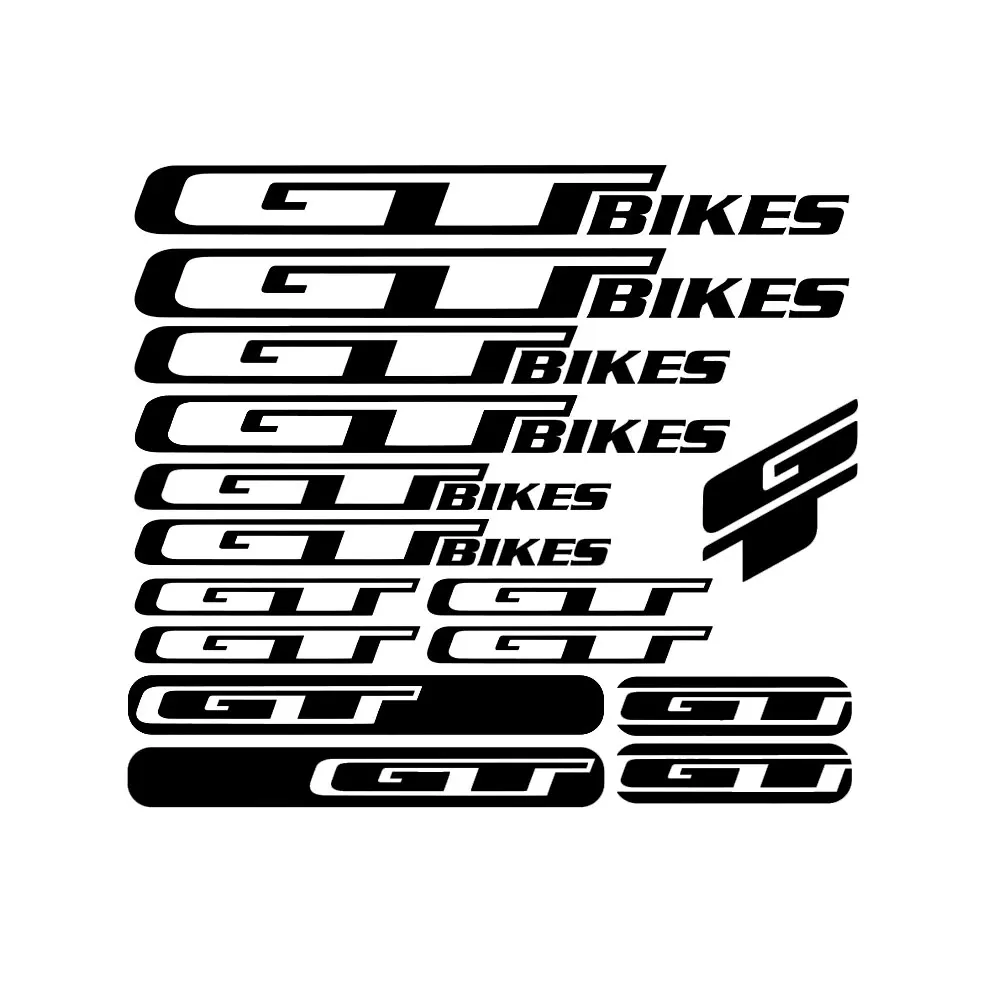 15pcs for GT BIKES Vinyl Decals Stickers Mountain Bike MTB Cycling Bmx