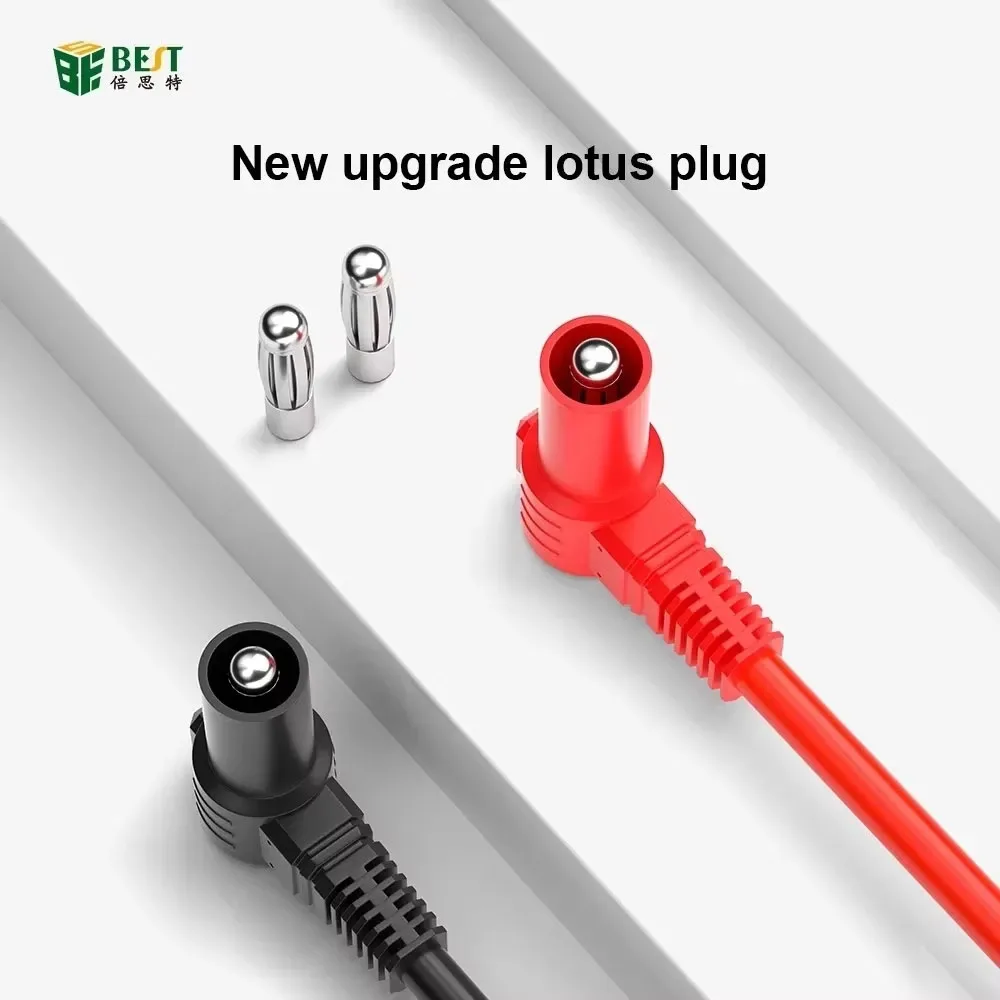 20A Multimeter Test Leads BST-020-JP Replaceable Head Superconducting Extra-Sharp Steel Needle Anti-Scalding Antifreeze Silicone
