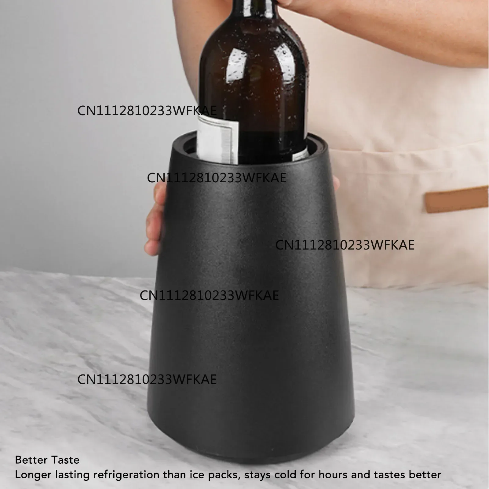 1PC Frosted Plastic Insulated Bucket Quick Cooling Wine Chiller Bottle Champagne Chiller Dry Clean Gel Pack Portable for Party