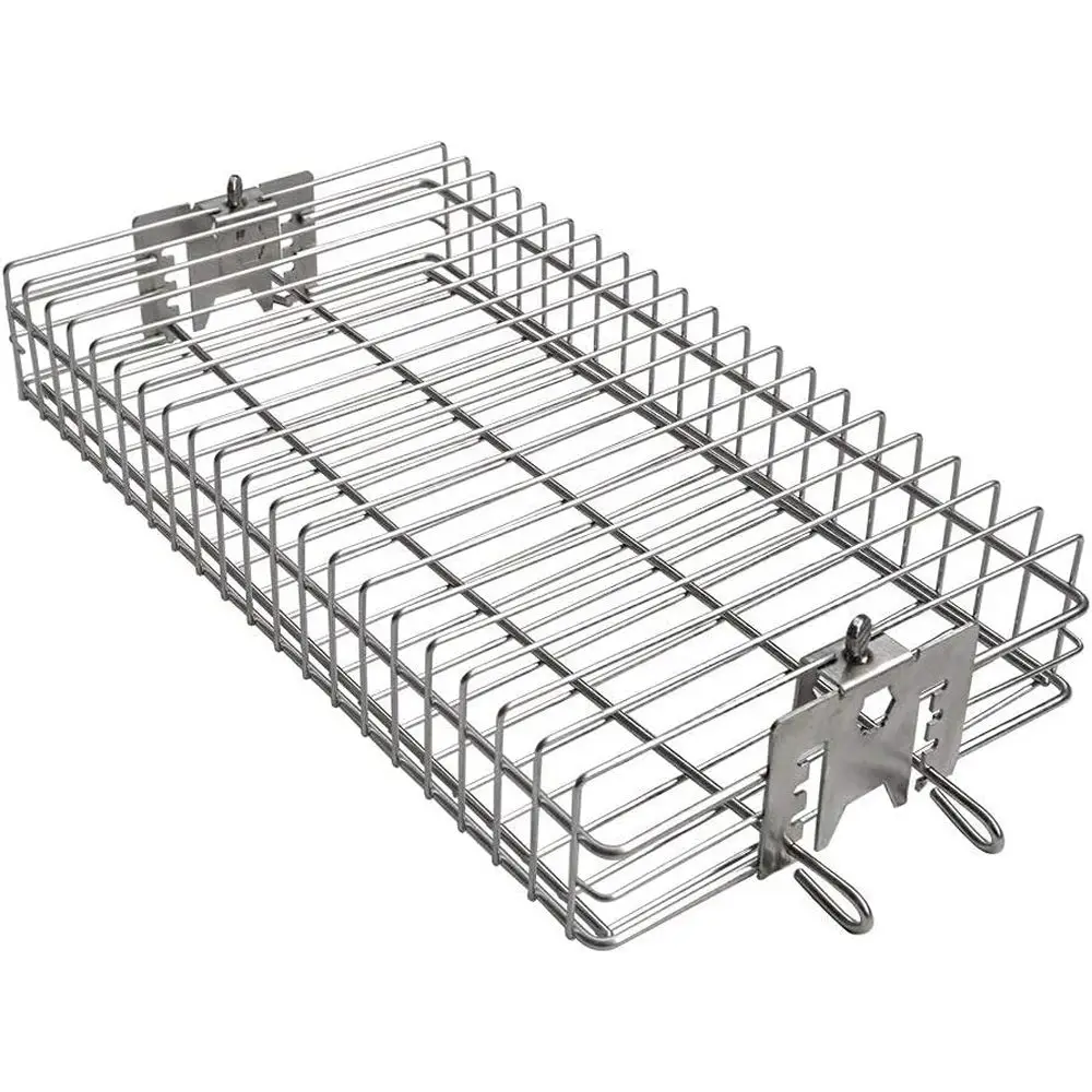

Rotisserie Basket for Grills, Compatible with 1/2, 3/8 Hex and 5/16 Square Spit Rods