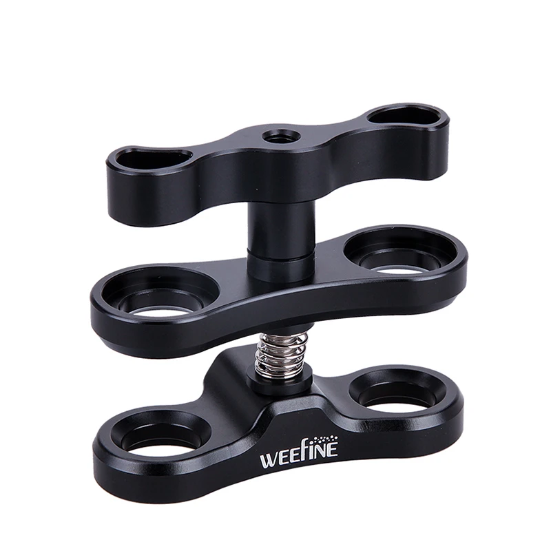 

Weefine 2 Two Holes Clip Clamp Tripod Butterfly For Ball Head Mount Light Arm Bracket Connector Mount Adapter for Gopro Camera