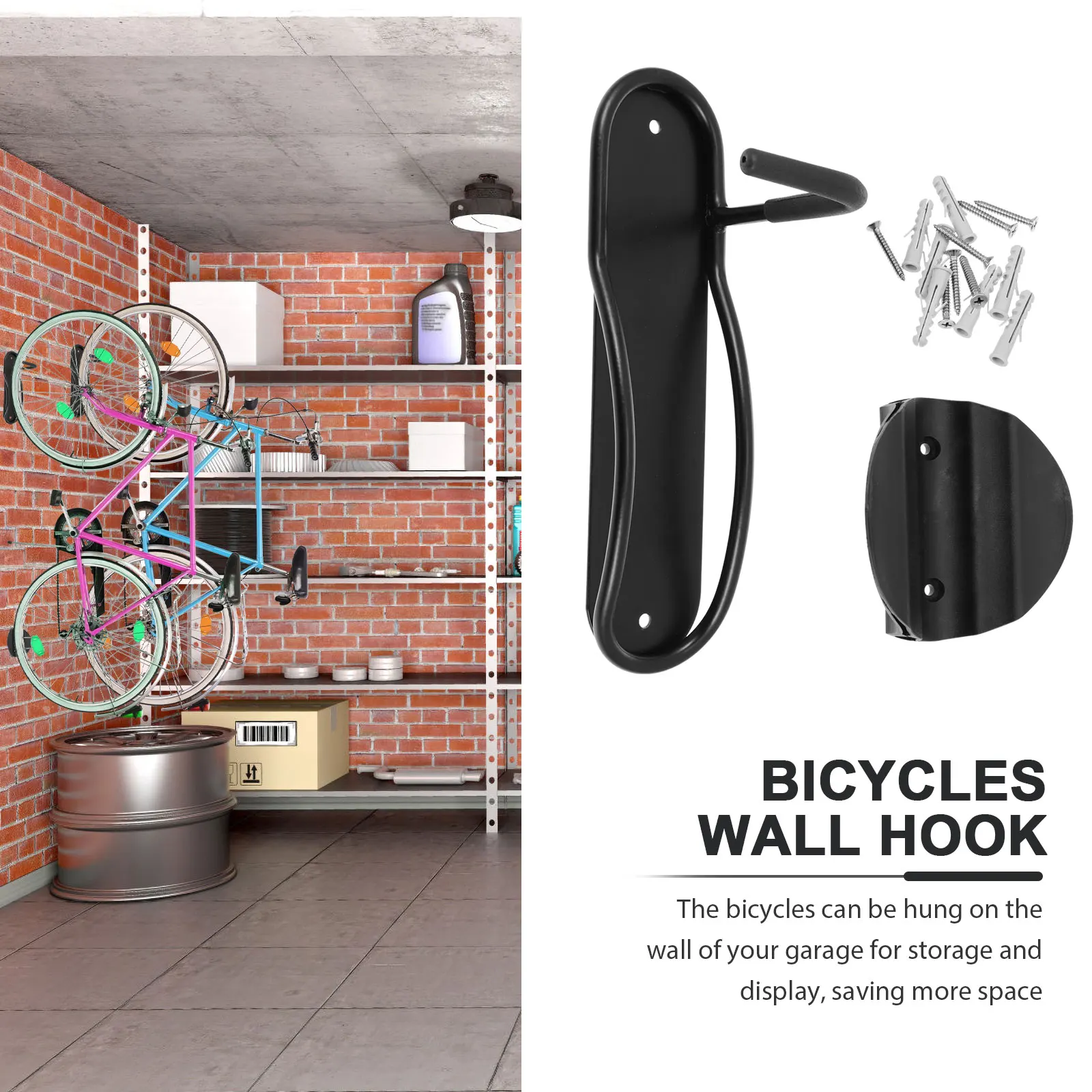 

Thickened Steel Plate Hook Space-saving Bike Hanger Wall Mount Rack for Sports Mounted Holder Display Stand
