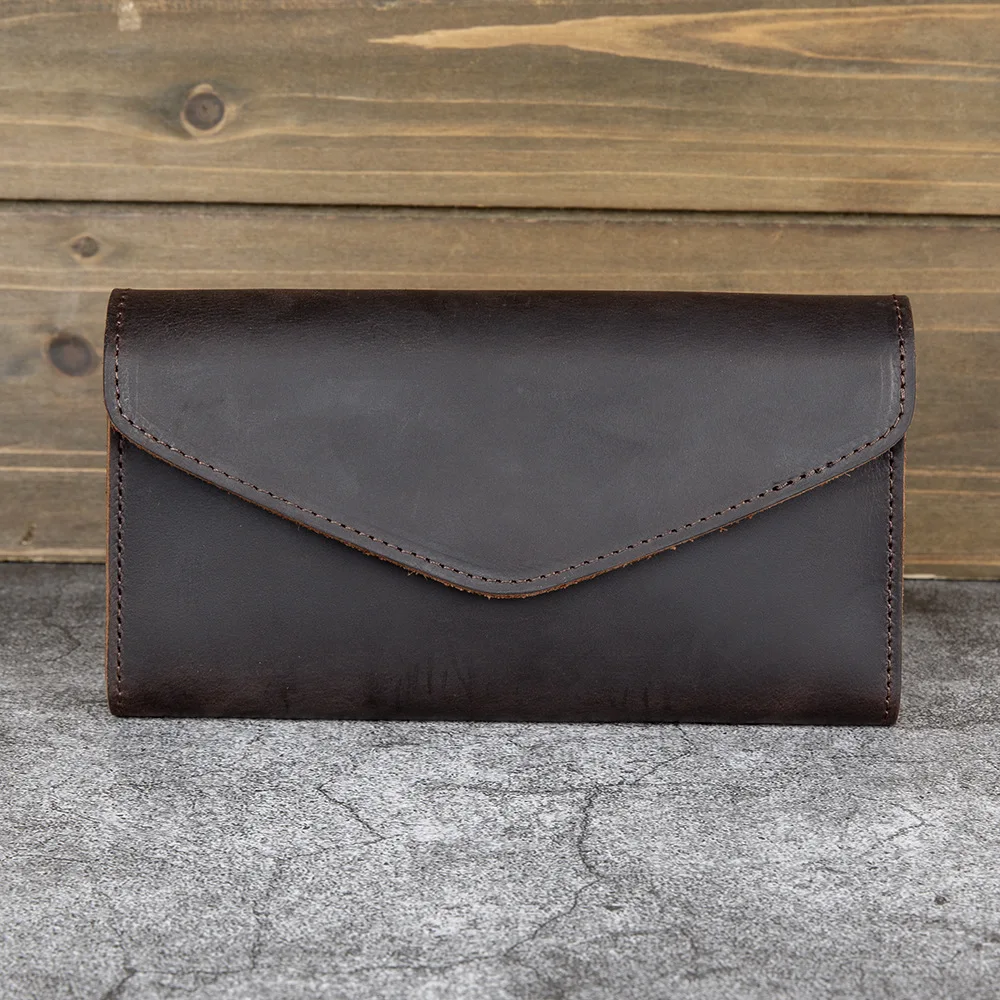 Men's genuine leather waist bag, double-layer mobile phone storage, wearing belt, outdoor construction site waist bag