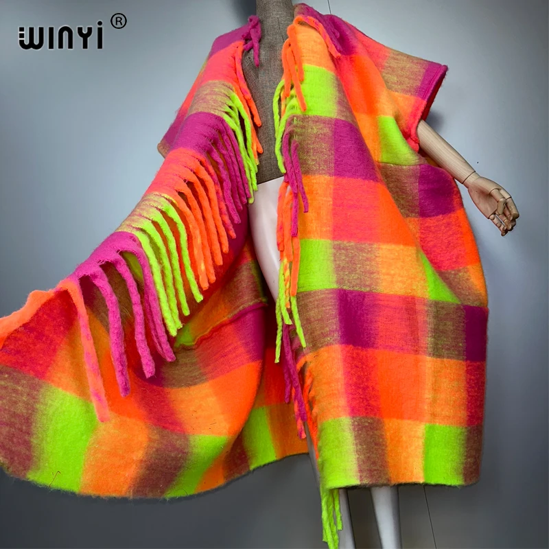 WINYI, capa de invierno, poncho largo de alta calidad, abrigo largo maxi, abrigo grueso y cálido para mujer, abrigos africanos, couverturesртка ж erotскW