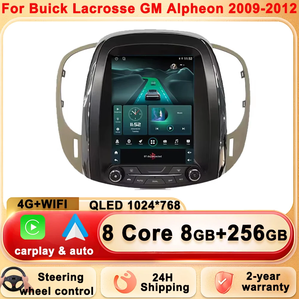 Android 15 Car Radio For Buick Lacrosse GM Alpheon 2009-2012  9.7 inch Carplay Android Auto Multimedia Player Navigation GPS