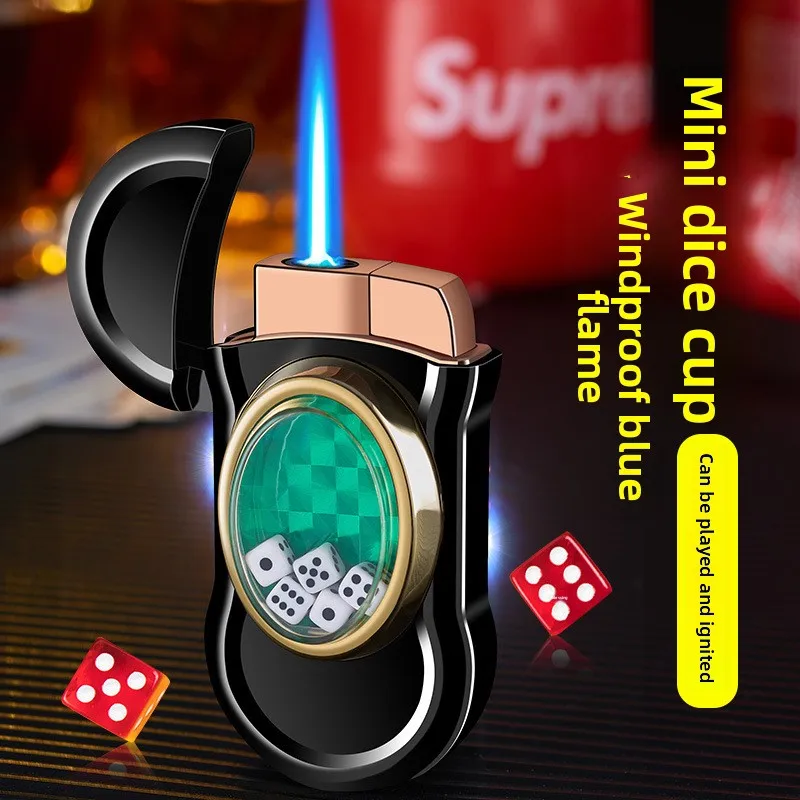 

Creative Dice Windproof Lighter Butane Flame for Bar Play Custom Logo Advertising Gift