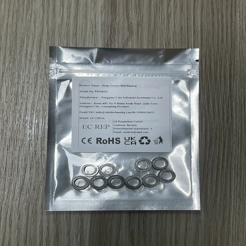 

10 шт. FR168ZZ фланцевый подшипник 6,35x9,525x3,175 мм миниатюрный шарикоподшипник 1/4 "x 3/8" X1/8 "дюймовый размер для модели самолета и игрушек