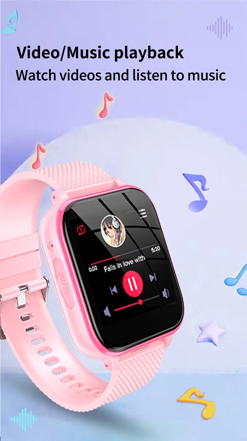 Premium 4G Kids GPS Smart Watch Large Memory App Youtube Tiktok Whatsapp Wearable Device Video Music Player Child Smartwatch T12