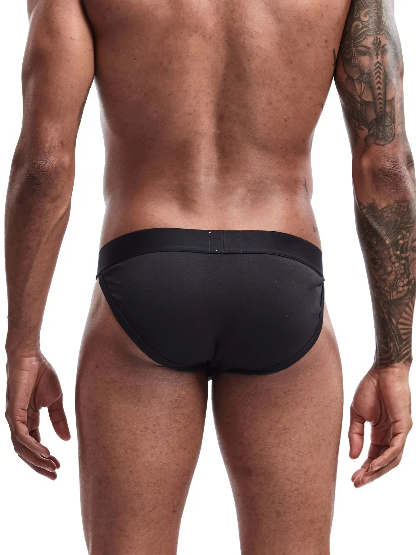 Men\'s Low Rise Cotton Bikini Underwear Breathable Stretch Support Briefs Wide Waistband Underpants Male Panties Hip Brief