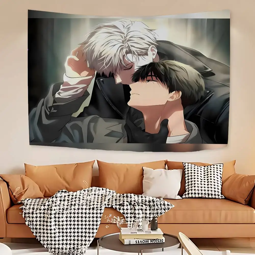 P-Passion-BL Manhwa Anime Tapestry Hanging Tarot Hippie Wall Rugs Dorm Home Decor