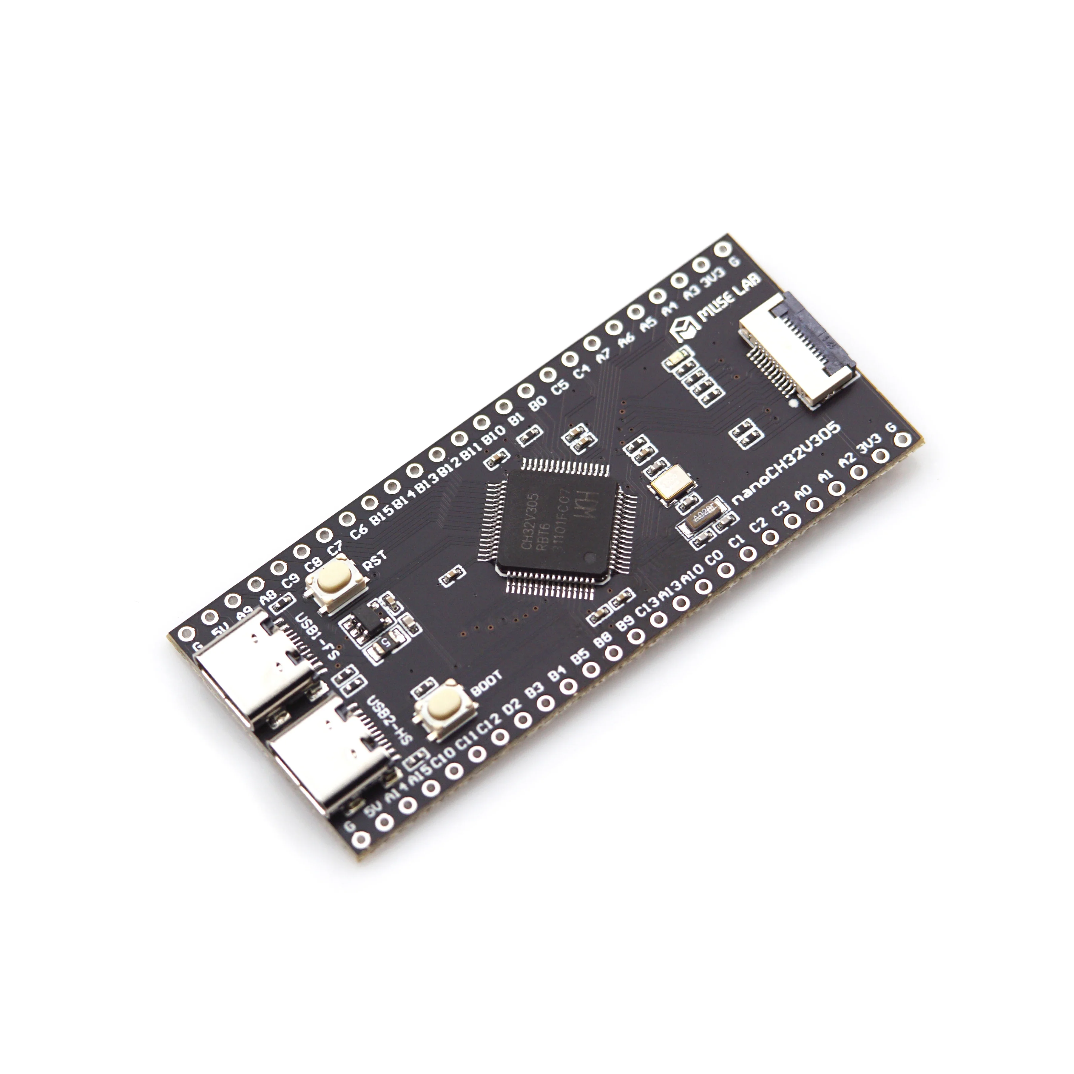 nanoCH32V305 Entwicklungsboard WCH RISC-V Dual TYPE-C Schnittstelle USB 2.0 Hochgeschwindigkeits-LCD-Schnittstelle SD-Kartensteckplatz Open SourceNew
