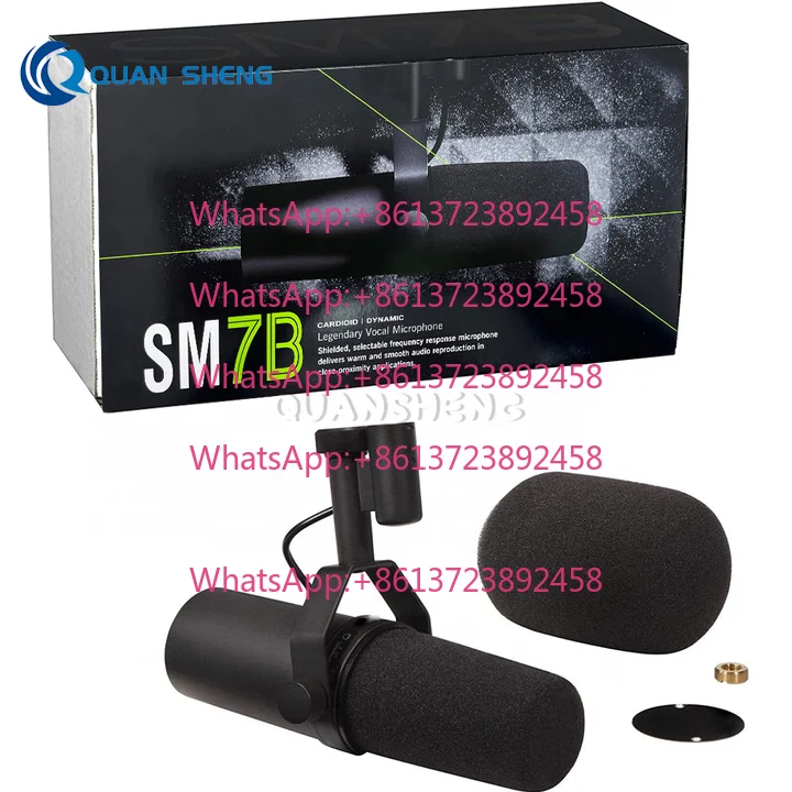 Wired SM7B Dynamic Microphone Portable Use Cardioid Studio Mic For Music Recording, Podcast, Streaming