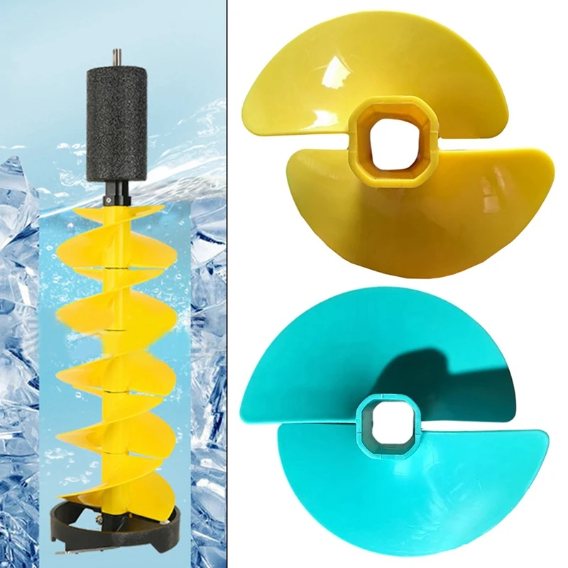 Ice Auger Bit Fan Blade Nylon Drill With Adapter Float Ice Auger Bit Fan Blades Power Tools Drill Bits 6 Inch
