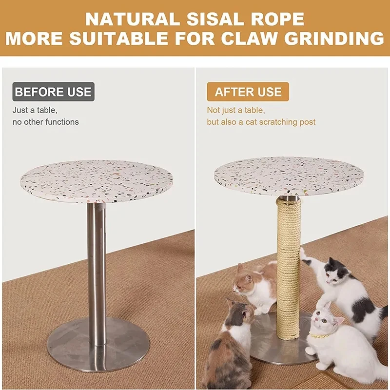 Katze Scratcher Seil DIY Natürliche Sisal Seil Spielzeug Katzen Pfote Klaue Möbel Schutz Katze Baum Turm Klettern Rahmen Bindung Seil – Detail 4