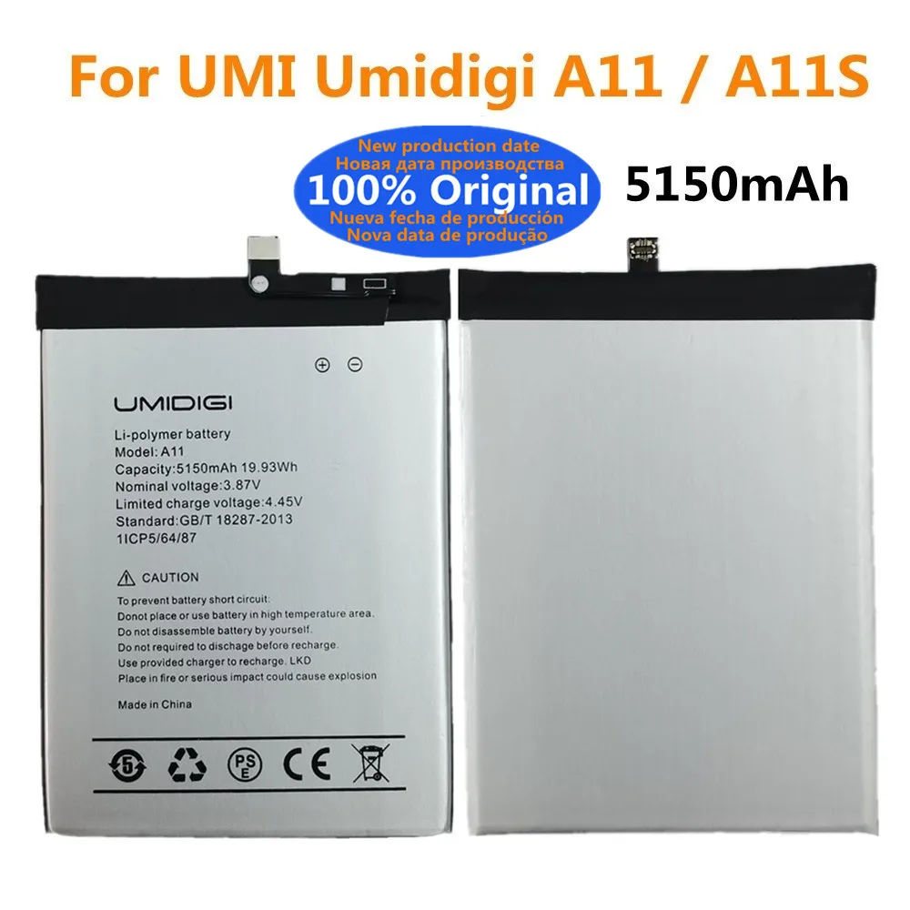 

New Original UMI Battery For Umidigi A11 / A11S A11 S 5150mAh Phone Battery High Quality Replacement Bateria Fast Shipping