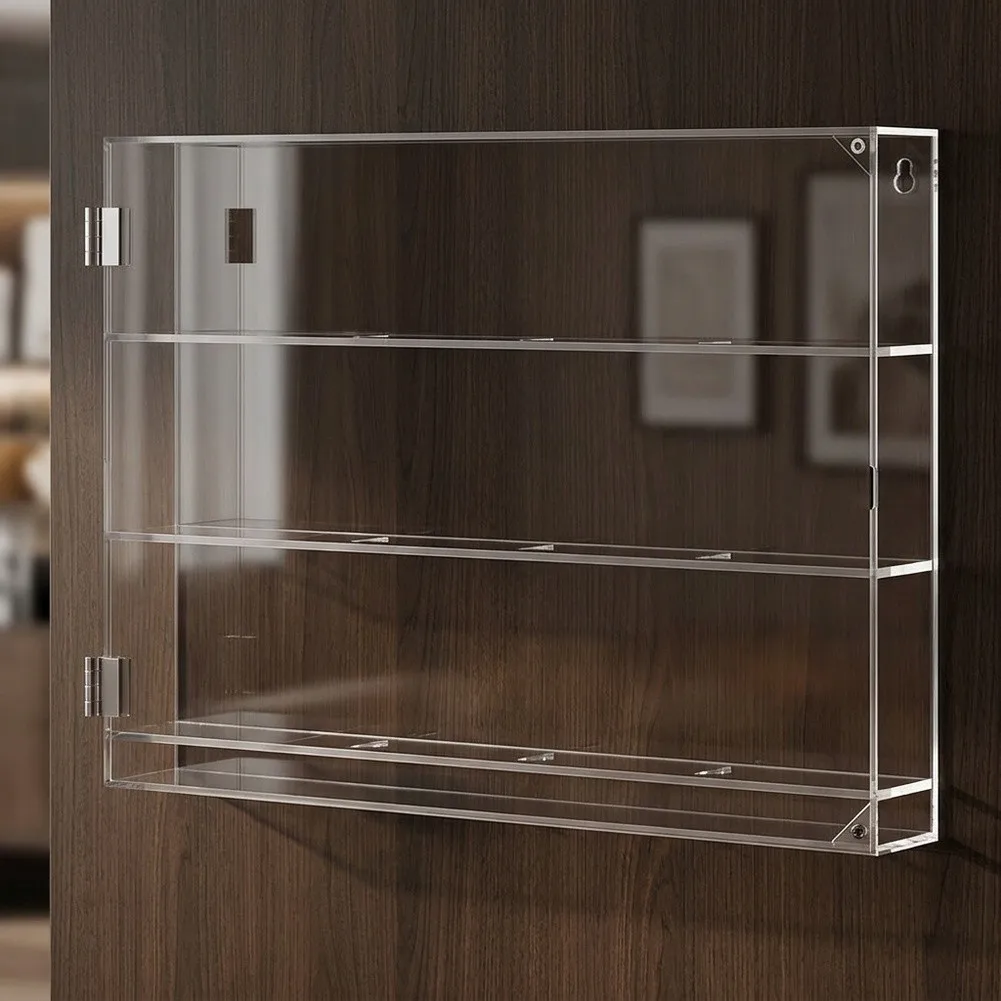 Clear Acrylic= Hockey Puck Display Case Wall Mount Or Desk Stand 9 Puck 3x3 Grid Holder For Game Souvenirs Signed Collectibles