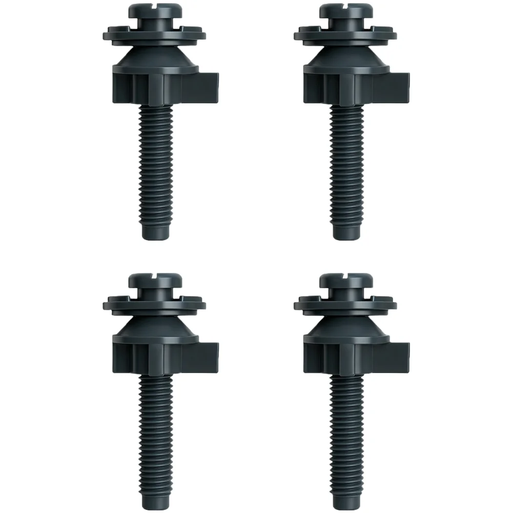 Standard Toilet Seat Screw Set with Plastic Hinge Bolts for Use on For American Style Toilets and Typical Mounting Frames