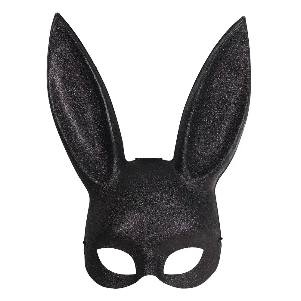 Kobiety dziewczyna seksowna maska ​​z uszami królika śliczny króliczek długie uszy maska ​​Bondage Halloween bal przebierańców maska ​​Cosplay 06 #