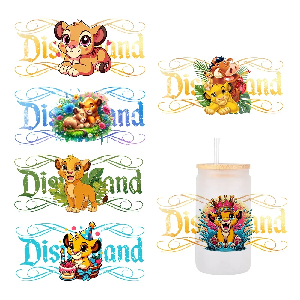 Disney The Lion King DTF Sticker Cups Cool Personalize UV Wrap Transfer Sticker Custom Labels DIY Logo Selfadhesive Waterproof