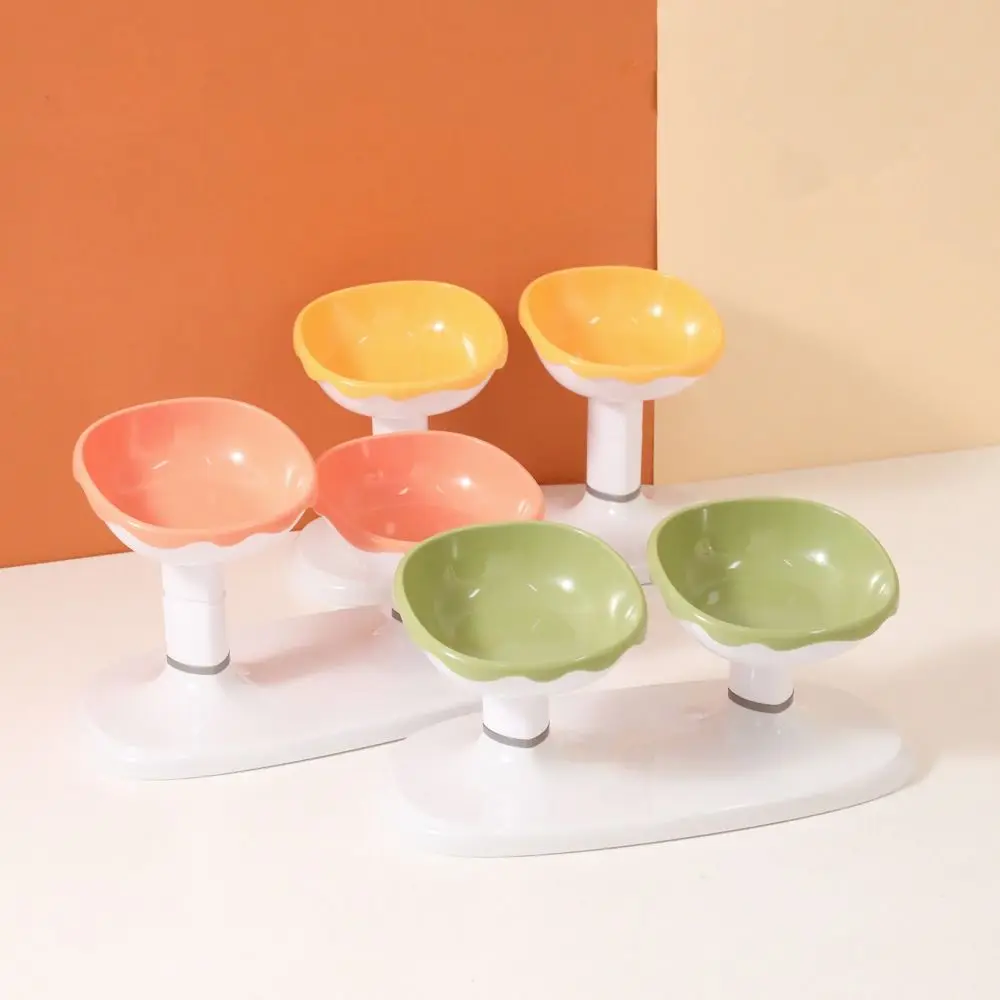 

Adjustable Pet Bowl Double Bowl Large Capacity Dog Food Feeding Basin Detachable Plastic Pet Drinking Feeder Water Container