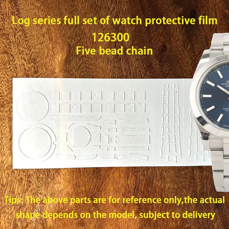 For Rolex M126300 protective film log type five beads 41 dial watch buckle watch chain film glass mirror film customization